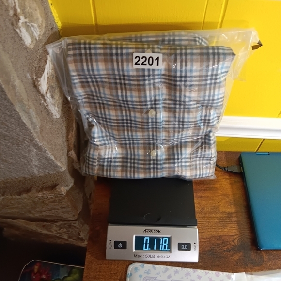 Barbour Shirt Mens XL Eastwood Thermo Weave Regular Fit Plaid Button Down - Picture 11 of 11